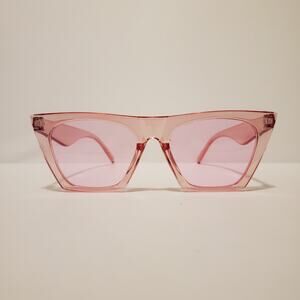 Women's Sunglasses Square Cat-Eye Pink Frame #A64S
